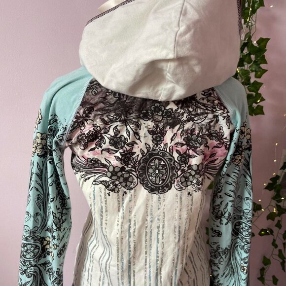 Y2K Printed & Stud Embellished Zip Up - Picture 3 of 8